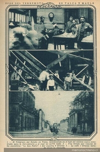 Terremoto de Talca el 1 de diciembre de 1928 : el telégrafo del estado