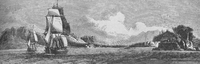 Estrecho de Magallanes. Entrada de la bahía San Nicolás, hacia 1830