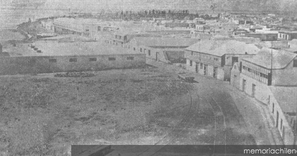 Almacenes del puerto de Arica, hacia 1900