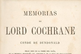 Memorias de Lord Cochrane, Conde de Dundonald