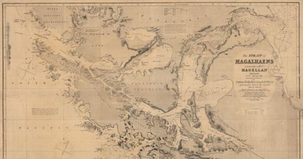 The Strait of Magalhaens commonly called Magellan, 1874