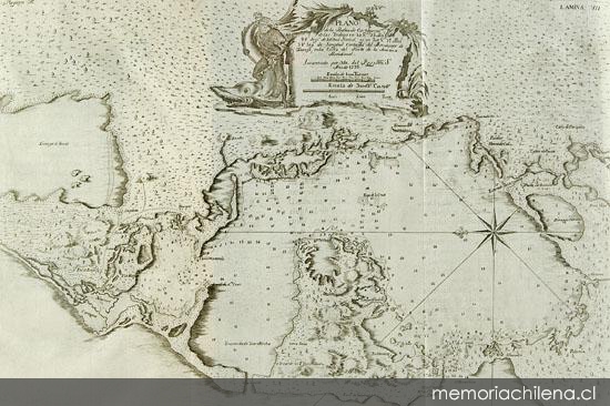 Plano de la bahía Cartagena de las Indias ..., 1735