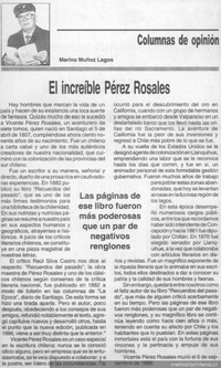 El increíble Pérez Rosales