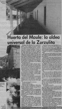 Huerta del Maule, la aldea universal de la Zurzulita