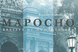 Mapocho : n° 58, segundo semestre, 2005