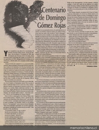 Centenario de Domingo Gómez Rojas