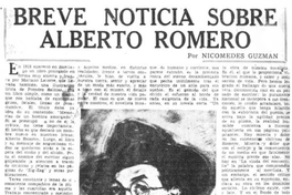 Breve noticia sobre Alberto Romero