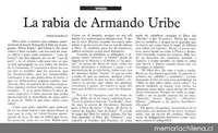La rabia de Armando Uribe
