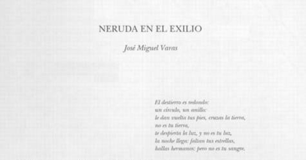 Neruda en el exilio
