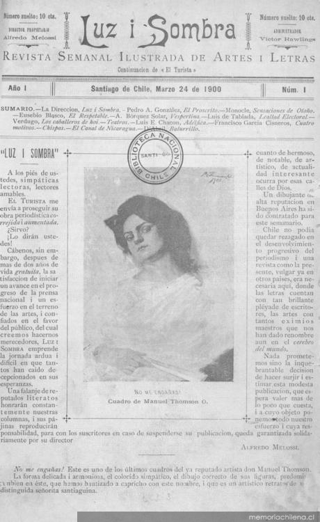 Luz i sombra : n° 1 : 24 de marzo de 1900
