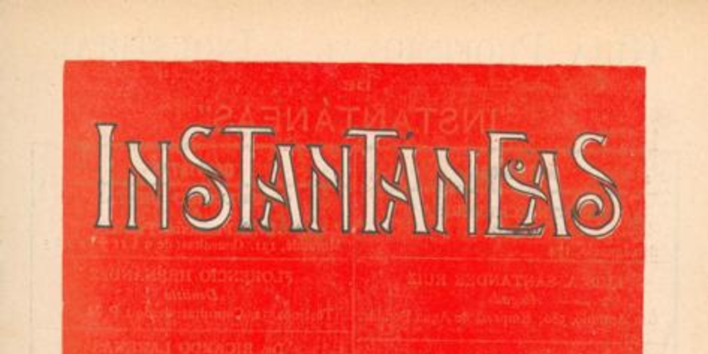 Instantáneas : semanario festivo, literario, artístico y de actualidades : n° 20 : 12 de agosto de 1900