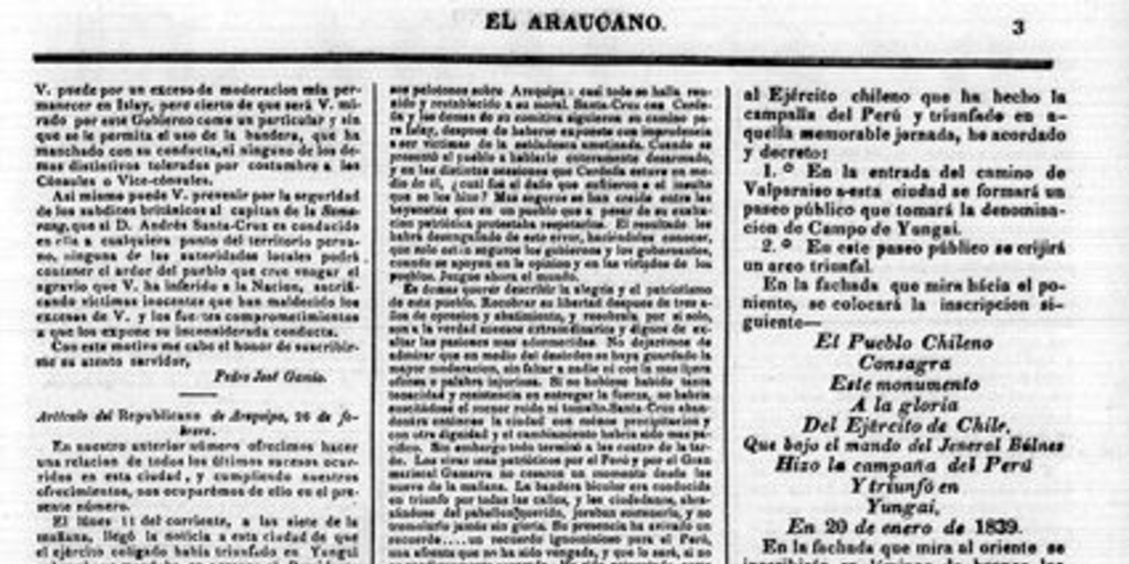 El Araucano: n° 450, 12 de abril de 1839