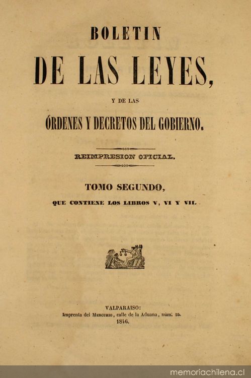 Presidente de la República, Santiago, septiembre 18 de 1831
