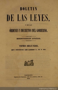 Facultades extraordinarias, Santiago, enero 31 de 1837