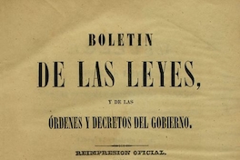 Ministerios, Santiago, febrero 1º de 1837