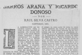 Barros Arana y Ricardo Donoso
