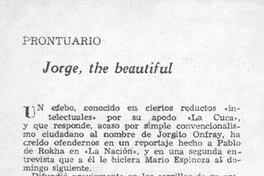 Jorge, the beatiful