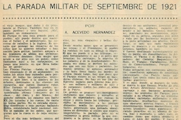 La parada militar de septiembre de 1921