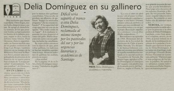 Delia Domínguez en su gallinero
