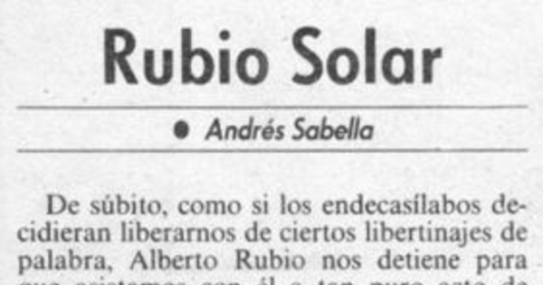 Rubio Solar