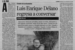 Luis Enrique Délano regresa a conversar