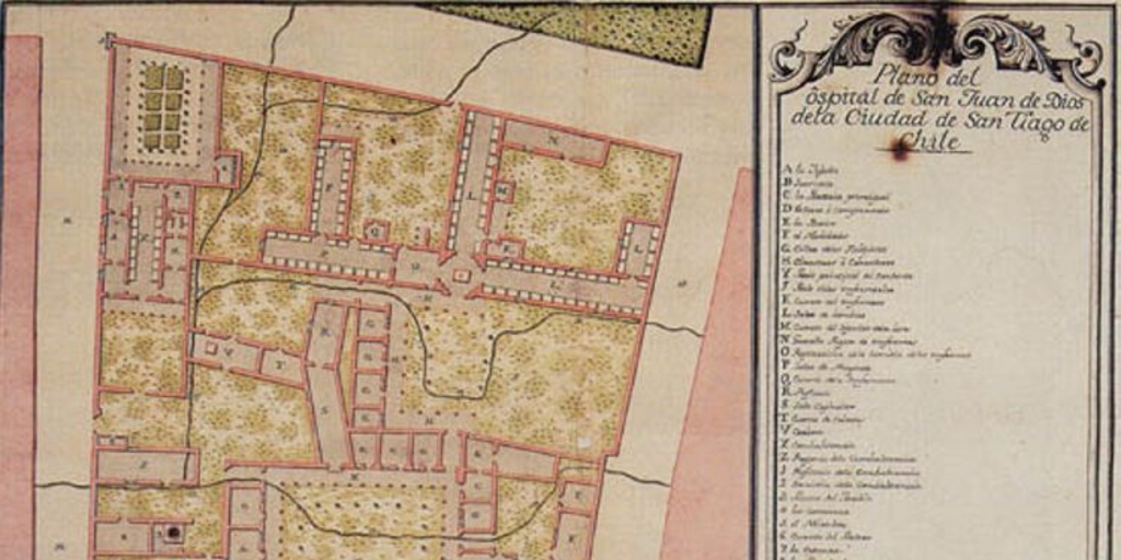 Plano del Hospital de San Juan de Dios de la ciudad de Santiago de Chile, 1767