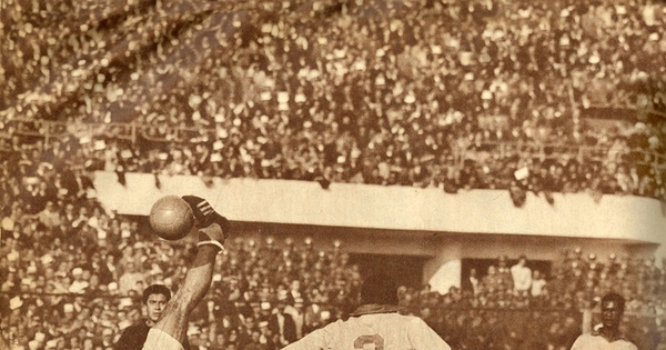 "Chilenita" de Honorino Landa, en el partido Chile-Brasil, 13 de junio de 1962
