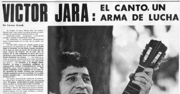 Víctor Jara : el canto, un arma de lucha