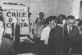 El presidente Salvador Allende en el funeral de Rolando Alarcón, 1973