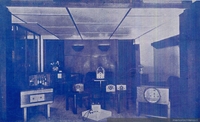 Salón de ventas de radios Emerson en Compañía nº 1042, 1934