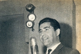 El locutor Hernán Pereira en Radio Chilena, 1966