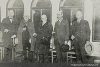 Altas personalidades financieras de Valparaíso : Agustín Edwards, Agustín Ross, Augusto Villanueva, Guillermo Purcell y Geo. C. Kenrick, 1925