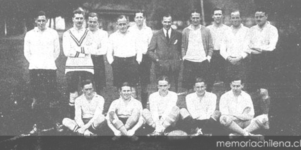 Equipo de rugby inglés en Valparaíso, 1925