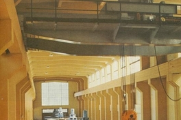 Sala de máquinas de la Endesa en Abanico, hacia 1960