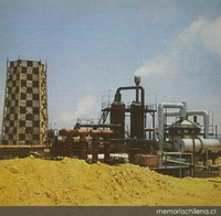 Planta de ácido sulfúrico en Antofagasta, hacia 1960