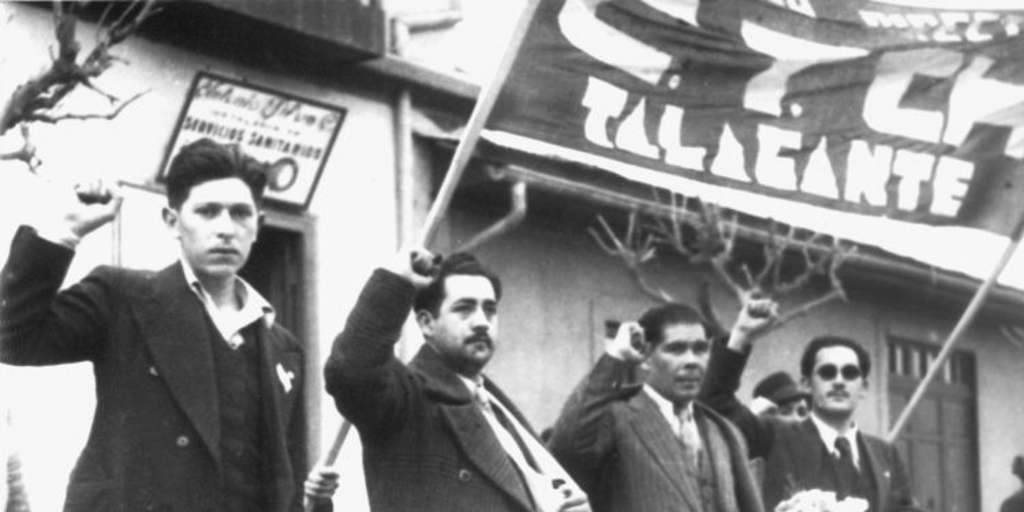 Comando obrero de la Confederación de Trabajadores de Chile (CTCH) en Talagante, 1940