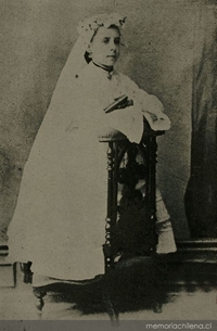 Amalia Errázuriz el día de su primera comunión, 1870
