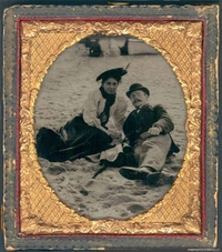 Pareja en la playa, ca. 1860
