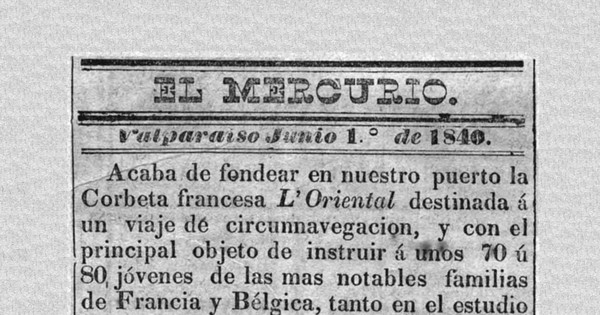 El Mercurio de Valparaíso : 1 de junio de 1840