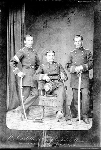 Luis D'Orto con Rafael y Luis Benavente, 1879