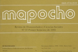 Mapocho : n° 37, primer semestre, 1995