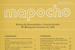 Mapocho : n°. 40, segundo semestre, 1996