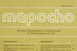 Mapocho : n° 49, primer semestre, 2001