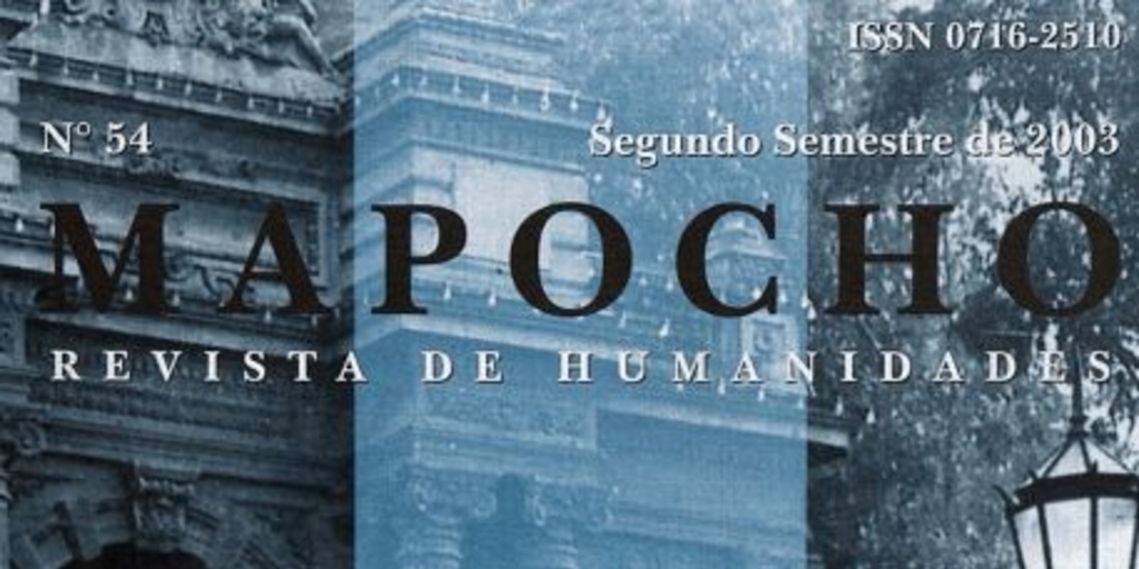 Mapocho : n° 54, segundo semestre, 2003