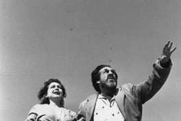 Silvia Marín y Hugo medina en Hechos consumados, hacia 1985