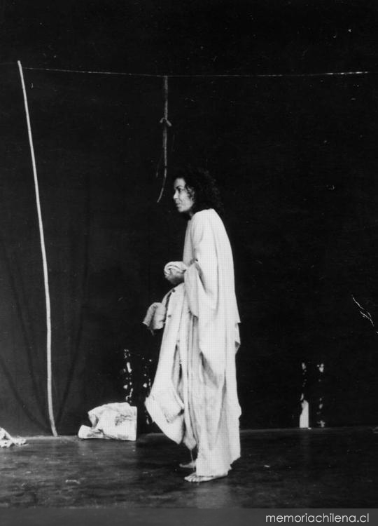 Silvia Marín en Hechos consumados, primer montaje, 1981