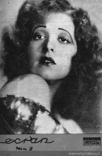 Consuelo de Guzmán, artista chilena que hizo en Hollywood el primer cinedrama hablado en español, ca. 1930