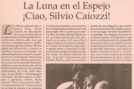 La luna en el espejo ¡Ciao, Silvio Caiozzi!