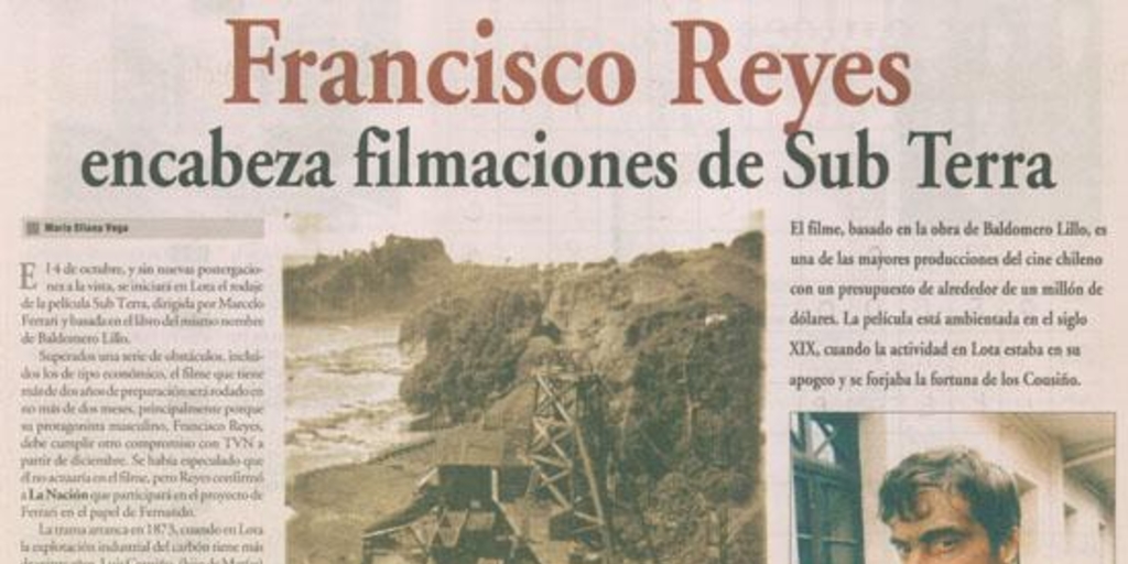 Francisco Reyes encabeza filmaciones de Sub Terra