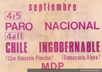 Chile ingobernable, 1983-1988